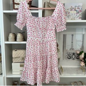 Altar’d State pink floral dress size Small